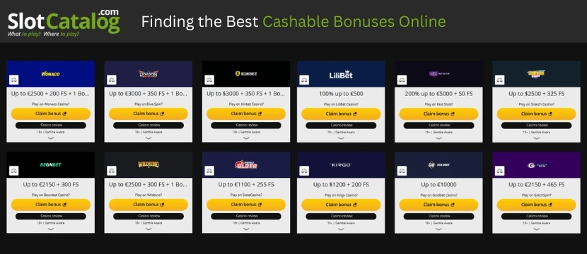 Finding the Best Cashable Bonuses Online Finding the Best Cashable Bonuses Online